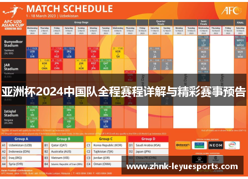亚洲杯2024中国队全程赛程详解与精彩赛事预告 亚洲杯2024中国队全程赛程详解与精彩赛事预告